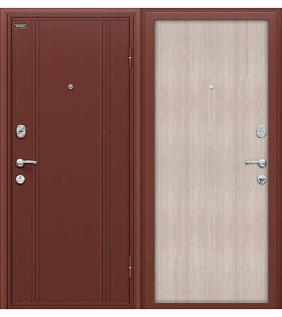 Дверь входная металлическая Оптим Door Out 201 Антик Медь / Cappuccino Veralinga