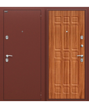 Дверь входная металлическая Оптим Старт Антик Медь / П-8 Янтарный Дуб