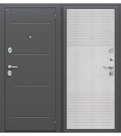 Дверь входная металлическая Оптим Фит Антик Серебро / Pine Feelwood