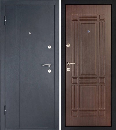 Дверь металлическая Лайн графит/венге
