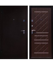 Дверь металлическая ЭКО медный антик/венге