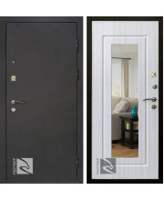 дверь металлическая райтвер престиж лайф зеркало белый дуб (белая панель)