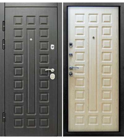 Дверь металлическая Сенатор 3К Венге/Беленый дуб