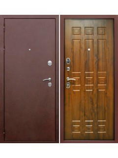 Дверь металлическая Трое РФ 3К Винорит Грецкий орех