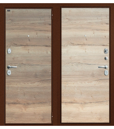 Дверь входная металлическая Groff Т2-223 Антик Медь / Wenge Veralinga